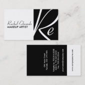 Einzigartige Monogramm-Visitenkarten Visitenkarte (Vorne/Hinten)