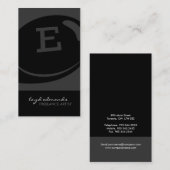 Einzigartige Monogramm-Visitenkarten Visitenkarte (Vorne/Hinten)