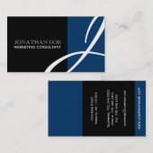 Einzigartige Monogramm-Visitenkarten Visitenkarte (Vorne/Hinten)