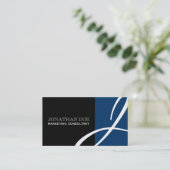 Einzigartige Monogramm-Visitenkarten Visitenkarte (Stehend Vorderseite)