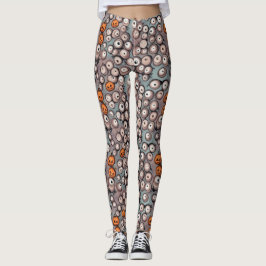 Einzigartige Monster-Eyeballs-Muster-Doodles Leggings