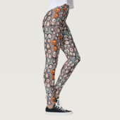 Einzigartige Monster-Eyeballs-Muster-Doodles Leggings (Rechts)