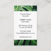 Einzigartige Monstera-Blätter Botanische Pflanze F Visitenkarte (Rückseite)