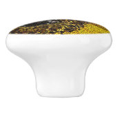 Einzigartige Mosaikfliesen Hellgelbe Sonnenblume Keramikknauf (Seitenansicht)