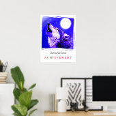 Einzigartige Motivierend Howling Wolf Poster Print (Heimbüro)