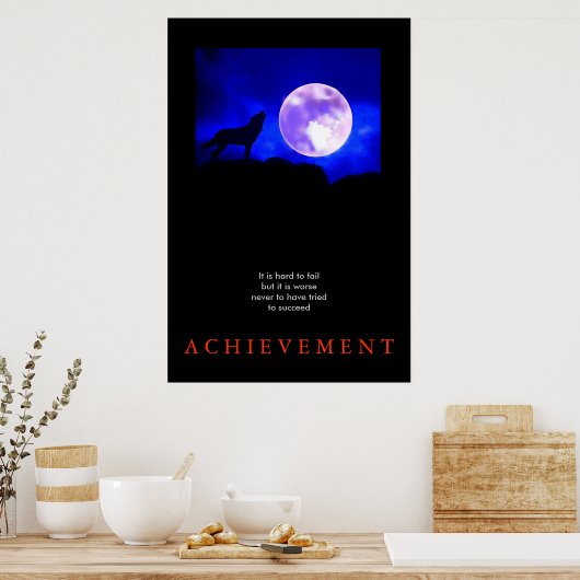 Einzigartige Motivierend Leistung Wolf Poster Prin (Küche)