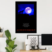 Einzigartige Motivierend Leistung Wolf Poster Prin (Heimbüro)