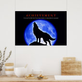Einzigartige Motivierend Wolf Howling Poster Print (Küche)