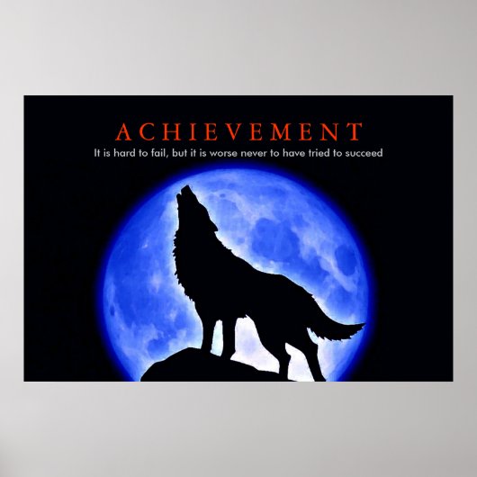 Einzigartige Motivierend Wolf Howling Poster Print (Vorne)