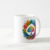 Einzigartige Multicolor-Natur Kaffeetasse (VorderseiteRechts)