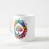 Einzigartige Multicolor-Natur Kaffeetasse (Vorderseite Links)