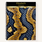 Einzigartige Muster einer lebhaften, giftigen Schl Notizblock (Vorderseite)