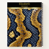 Einzigartige Muster einer lebhaften, giftigen Schl Notizblock (Rückseite)