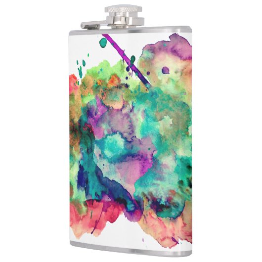 Einzigartige, mutige, bunte flachmann (Links)