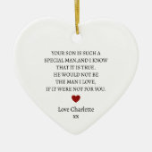 Einzigartige Mutter des Groom Geschenks, vielen Da Keramik Ornament (Vorne)