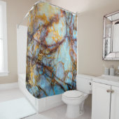 einzigartige Natursteinstruktur - Marmor, Onyx, gr Duschvorhang (Beispiel)