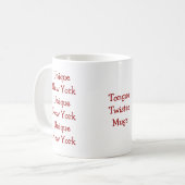 Einzigartige New Yorker Tongue Twister-Tasse Kaffeetasse (Vorderseite Links)