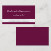 Einzigartige Niedliche Lila Makeup Artist Business Visitenkarte (Vorne/Hinten)