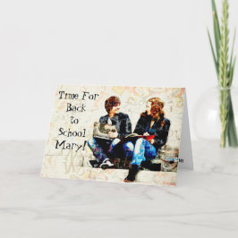 Einzigartige Niedliche Teens zurück zur Schulakade Karte