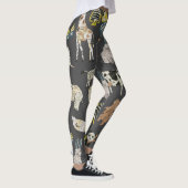 Einzigartige niedlicher Tiere Papier grau Leggings (Rechts)