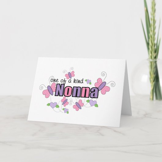 Einzigartige Nonna Karte (Vorderseite)