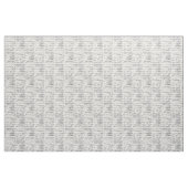 Einzigartige Noten, Partitur-Gewebe Stoff (Fat Quarter (45,7 x 55,9 cm))
