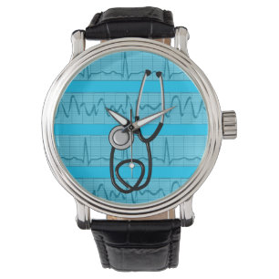 Einzigartige Nurse beobachten EKG Strips Design Armbanduhr