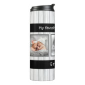 Einzigartige Oma-Geschenke - Personalisiertes Foto Thermosbecher (Nach links gedreht)