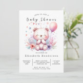 Einzigartige Online-Bärendusche Einladung (Stehend Vorderseite)