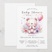 Einzigartige Online-Bärendusche Einladung (Vorne/Hinten)