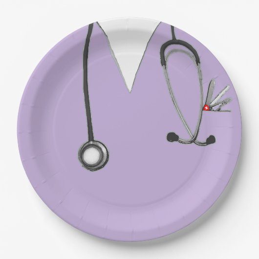 Einzigartige Papierplatte für das Nurse Party Pappteller (Vorderseite)