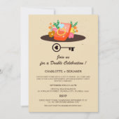 Einzigartige Partei für die Haushaltserwärmung und Einladung (Vorderseite)