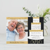 Einzigartige Party Einladung zum 50. Jubiläum mit (Stehend Vorderseite)