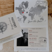 Einzigartige Passport-Save the Date-Hochzeit in Ur Ankündigung