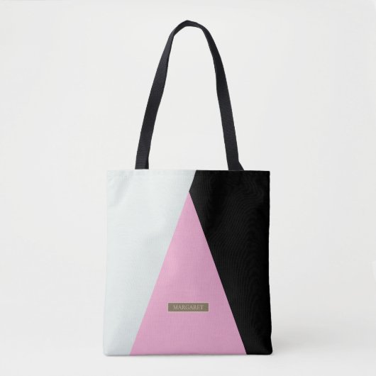 Einzigartige Pastel Klasse Moderne Minimal Tote Ta Tasche (Vorderseite)