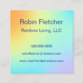Einzigartige Pastel Rainbow Gradient Quadratische Visitenkarte (Vorderseite)