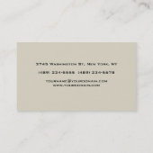 Einzigartige Pastelltöne Initials Monogramm Niedli Visitenkarte (Rückseite)