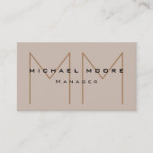 Einzigartige Pastelltöne Initials Monogramm Niedli Visitenkarte (Vorderseite)