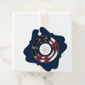 Einzigartige Patriotic Elegante USA Flag Gold Wedd Geschenkanhänger (Beispiel)