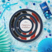 Einzigartige Patriotic Elegante USA Flag Gold Wedd Pappteller (Party)