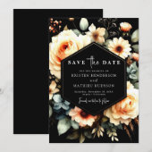 Einzigartige Peach Hochzeit Save The Date (Vorne/Hinten)