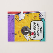 Einzigartige Personalisierte Botschaft lustiger Co Puzzle (Horizontal)