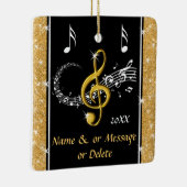 Einzigartige Personalisierte Musiknote Ornamente f (Rechts)