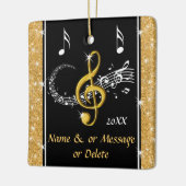 Einzigartige Personalisierte Musiknote Ornamente f (Links)