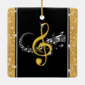 Einzigartige Personalisierte Musiknote Ornamente f (Rückseite)