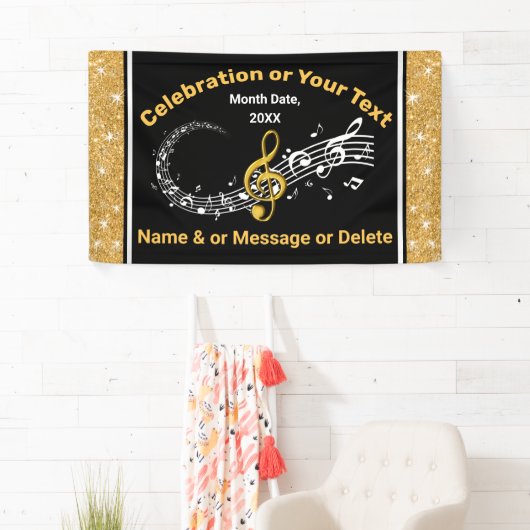 Einzigartige Personalisierte Musiknoten Banner Bla (Insitu)