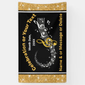 Einzigartige Personalisierte Musiknoten Banner Bla (Vertikal)