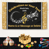 Einzigartige Personalisierte Musiknoten Banner Bla