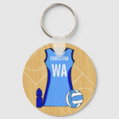 Einzigartige Personalisierte Netball-benutzerdefin Schlüsselanhänger (Vorderseite)