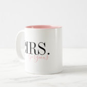 Einzigartige personalisierte Paare Zweifarbige Tasse (Vorderseite Links)